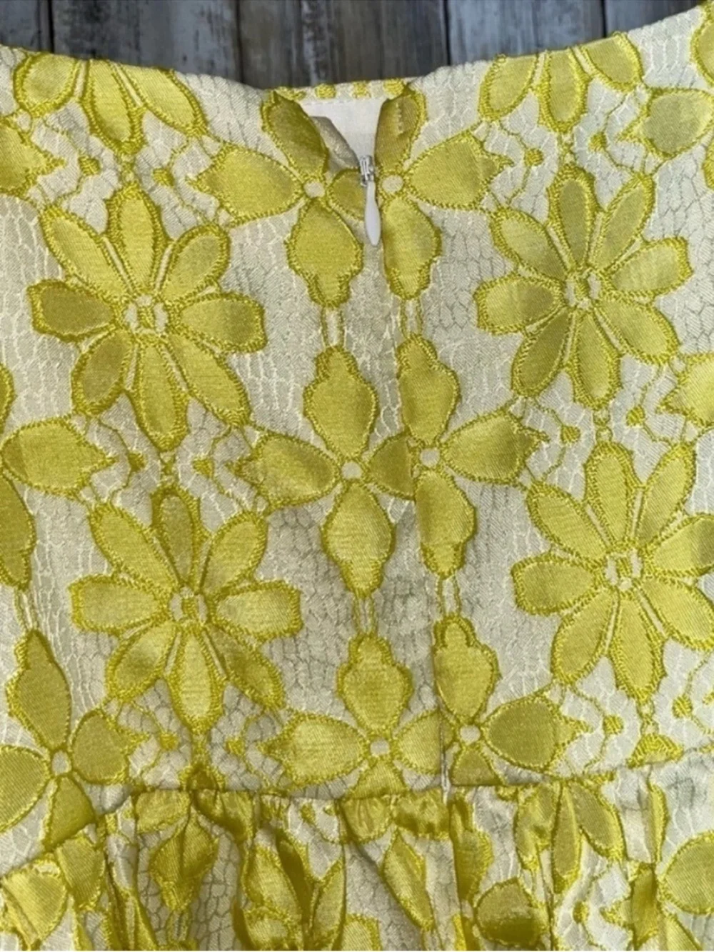 Entro Yellow Floral Puff Sleeve Babydoll Blouse Square Neck Top Size S - Picture 6 of 6